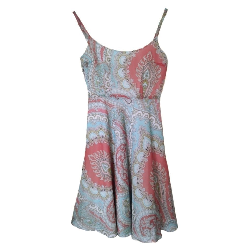 Trina Turk Y2K paisley fit flare dress vintage 2